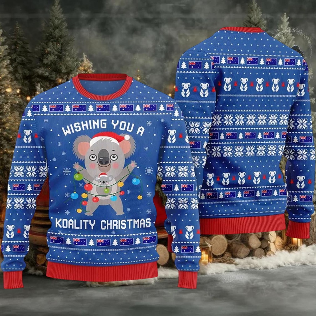 2025 Wishing You a Koality Christmas Australia Ugly Christmas Sweater 2025 Wishing You a Koality Christmas Australia Ugly Christmas Sweater