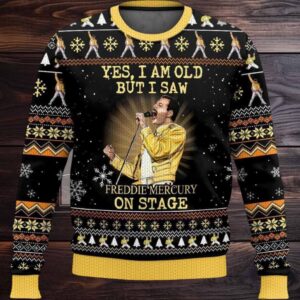 2025 Yes I Am Old But I Saw Freddie Mercury On Stage Freddie Mercury Queen Christmas Ugly Sweater 2025 Yes I Am Old But I Saw Freddie Mercury On Stage Freddie Mercury Queen Christmas Ugly Sweater