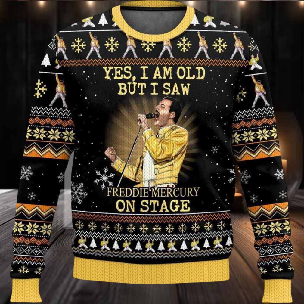 2025 Yes I Am Old But I Saw Freddie Mercury On Stage Freddie Mercury Queen Christmas Ugly Sweater 2025 Yes I Am Old But I Saw Freddie Mercury On Stage Freddie Mercury Queen Christmas Ugly Sweater