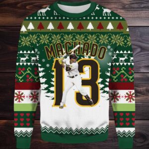 2025Highland Mint Manny Machado San Diego Padres Ugly Sweater 2025Highland Mint Manny Machado San Diego Padres Ugly Sweater