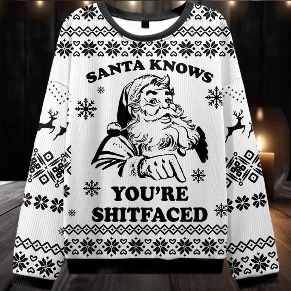 2025Santa Knows You’re Shitfaced Ugly Christmas Sweater 2025Santa Knows You’re Shitfaced Ugly Christmas Sweater