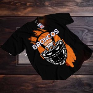 Denver Broncos Football Helmet Graphic T Shirt