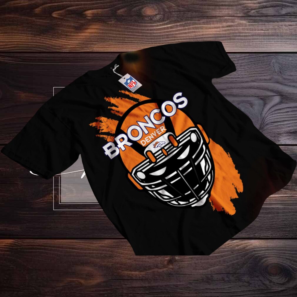 Denver Broncos Football Helmet Graphic T Shirt Denver Broncos Football Helmet Graphic T Shirt