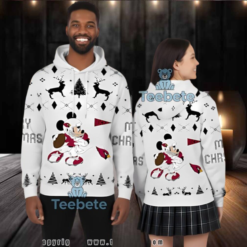 Arizona Cardinals Disney Mickey Player Ugly 3D Hoodie Youth Arizona Cardinals Disney Mickey Player Ugly 3D Hoodie Youth