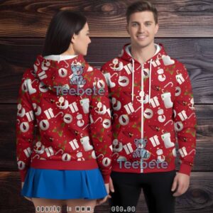 Arizona Cardinals Santa Claus Pattern Ugly 3D Printed Hoodie