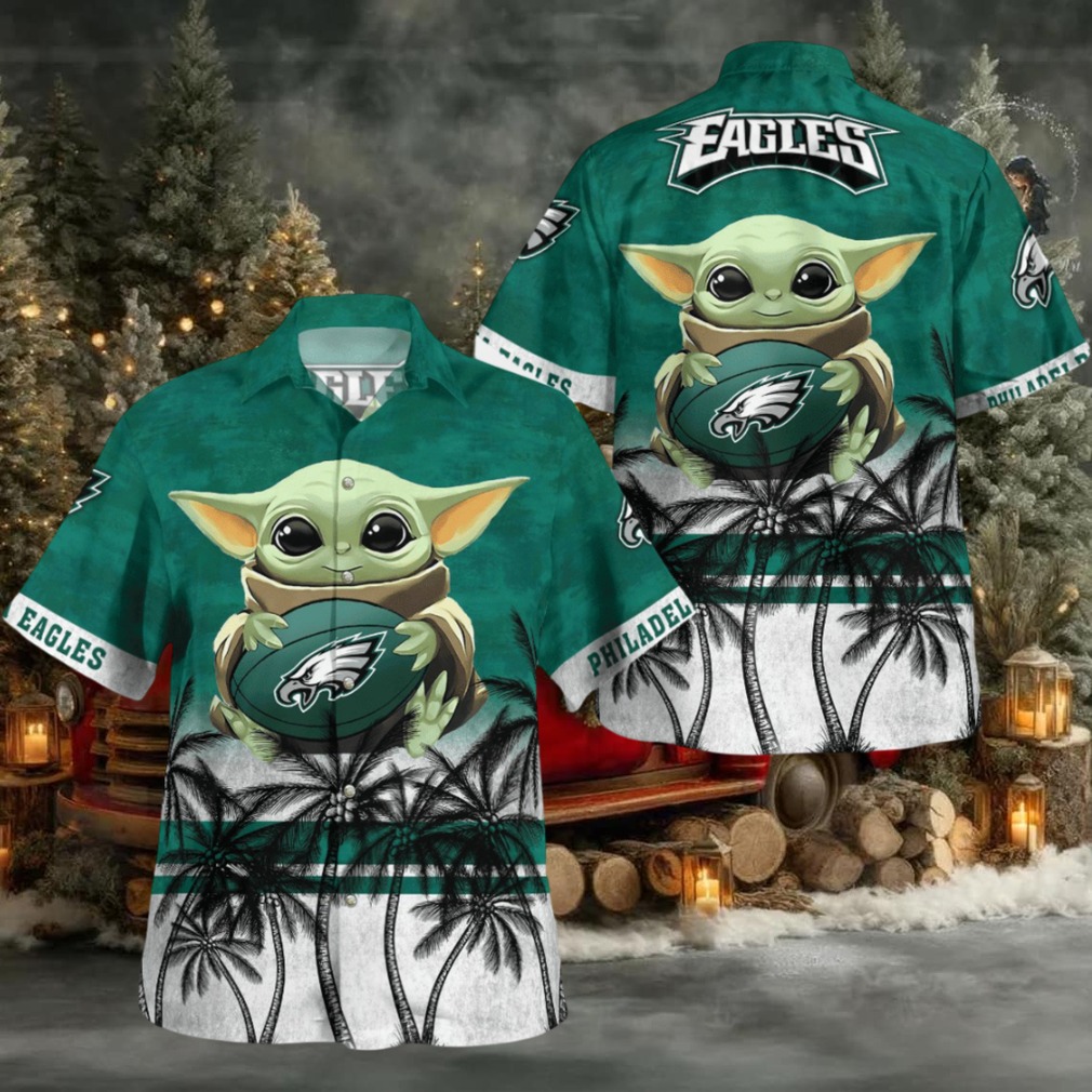 Philadelphia Eagles Baby Yoda Hawaiian Shirt Philadelphia Eagles Baby Yoda Hawaiian Shirt