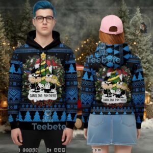 Carolina Panthers Charlie Brown And Snoopy 3D Ugly Hoodie Print