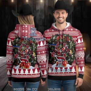 Arizona Cardinals Christmas Wreath Ugly 3D Hoodie Youth