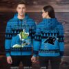 Carolina Panthers Grinch Holiday 3D Ugly Hoodie Zip Up Carolina Panthers Grinch Holiday 3D Ugly Hoodie Zip Up