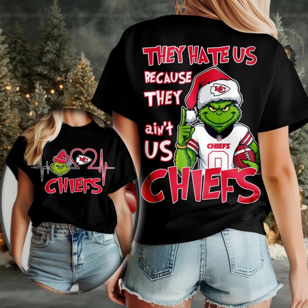 Kansas City Chiefs Grinch Santa They Hate Us Because They Ain’t Us Merry Christmas Shirt Kansas City Chiefs Grinch Santa They Hate Us Because They Ain’t Us Merry Christmas Shirt