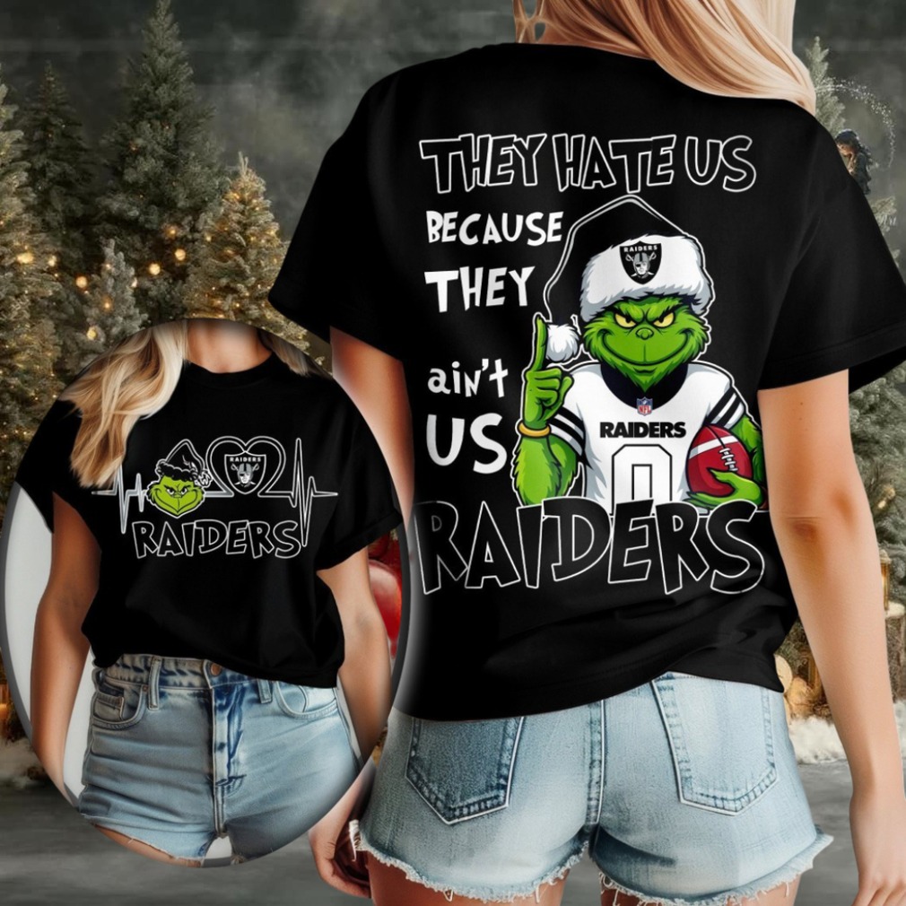 Las Vegas Raiders Grinch Santa They Hate Us Because They Ain’t Us Merry Christmas Shirt Las Vegas Raiders Grinch Santa They Hate Us Because They Ain’t Us Merry Christmas Shirt