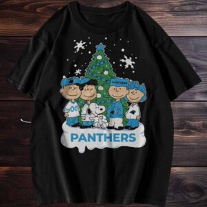 Snoopy and Friends Carolina Panthers Christmas Shirt