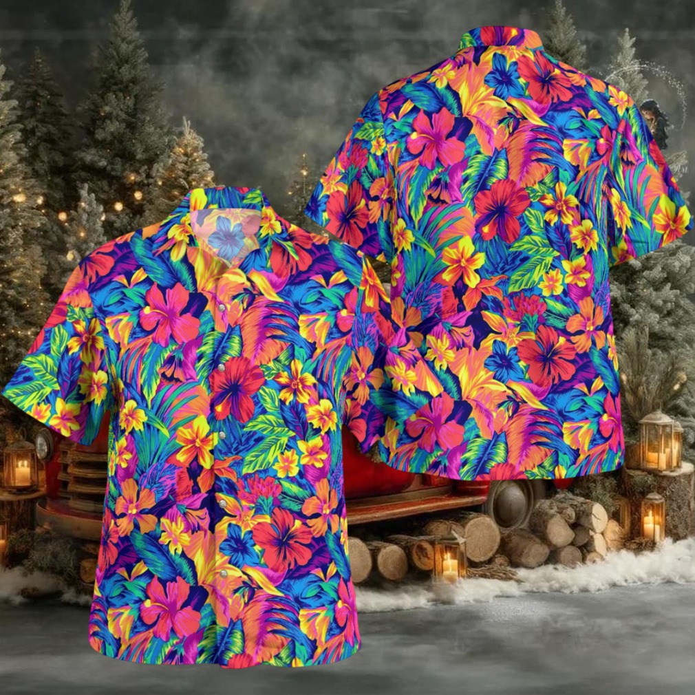 Colorful tropical flowers Hawaiian Shirt Colorful tropical flowers Hawaiian Shirt