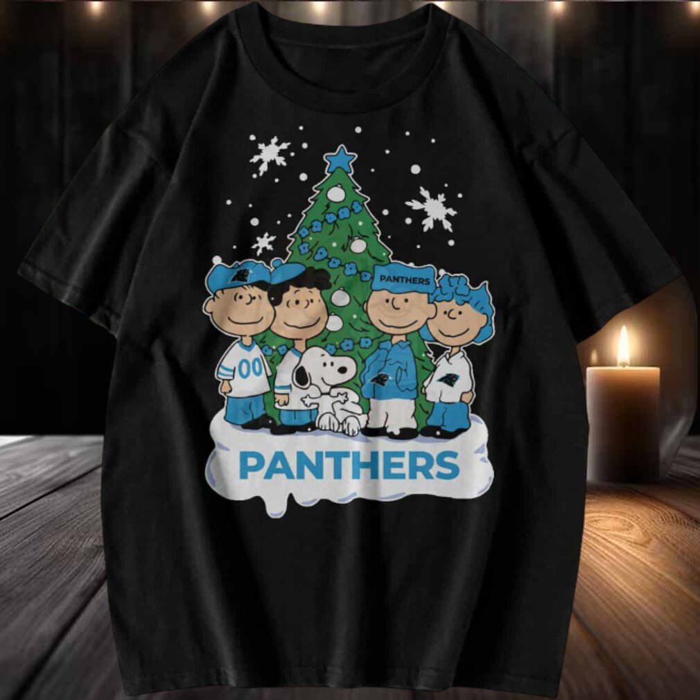 Snoopy and Friends Carolina Panthers Christmas Shirt Snoopy and Friends Carolina Panthers Christmas Shirt