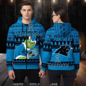 Carolina Panthers Grinch Stole Xmas 3D Ugly Hoodie Printed