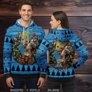 Carolina Panthers Baby Groot 3D Ugly Hoodie Youth