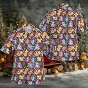 Eeveelutions Seamless Pattern Hawaiian Shirt