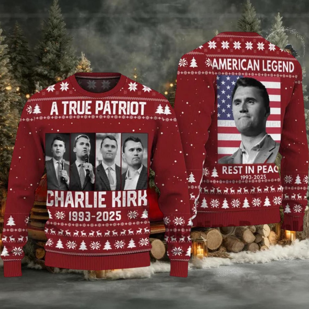 A True Patriot Charlie Kirk 1993 2025 Ugly Christmas Sweater A True Patriot Charlie Kirk 1993 2025 Ugly Christmas Sweater