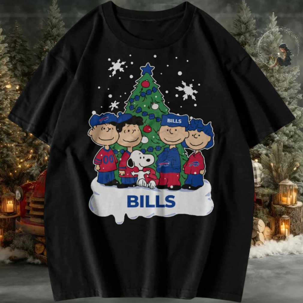 Peanuts Gang Buffalo Bills Christmas T Shirt Peanuts Gang Buffalo Bills Christmas T Shirt