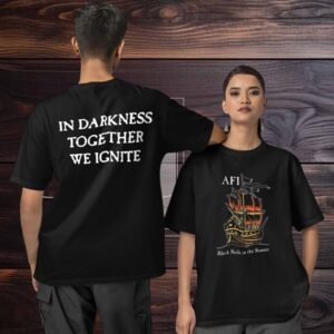 AFI black sails in the sunset two sided T shirt