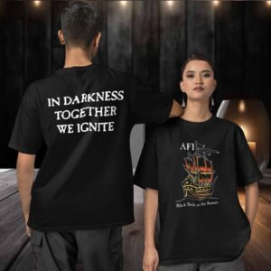 AFI black sails in the sunset two sided T shirt