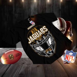 Jacksonville Jaguars NFL Black Team Helmet T Shirt