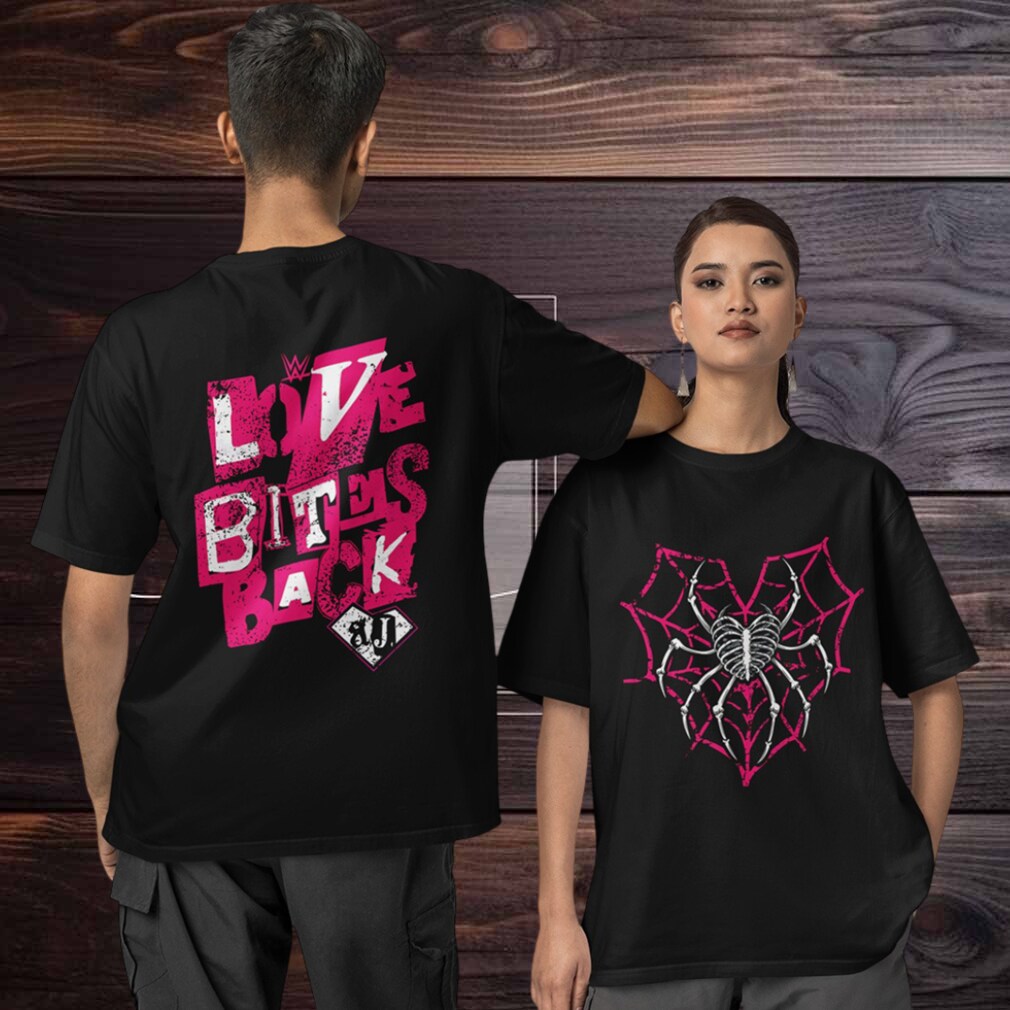 AJ Lee Love Bites Back Two sided T shirt AJ Lee Love Bites Back Two sided T shirt