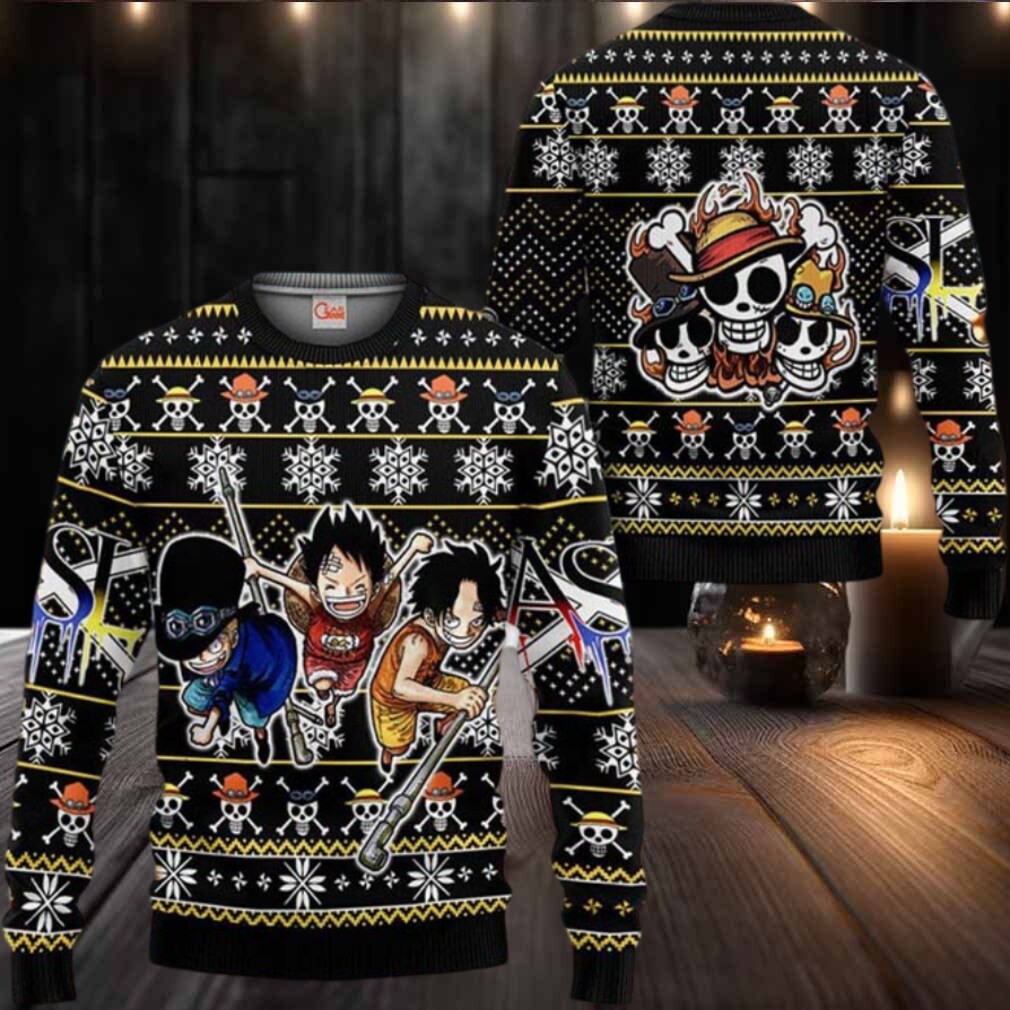 ASL Pirates Anime Xmas Gifts One Piece Ugly Christmas Sweater ASL Pirates Anime Xmas Gifts One Piece Ugly Christmas Sweater