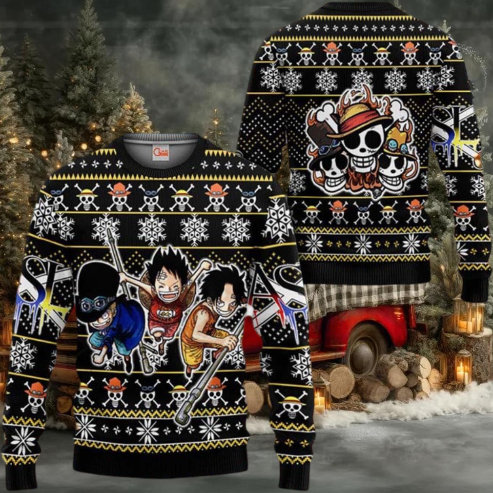 ASL Pirates Anime Xmas Gifts One Piece Ugly Christmas Sweater ASL Pirates Anime Xmas Gifts One Piece Ugly Christmas Sweater