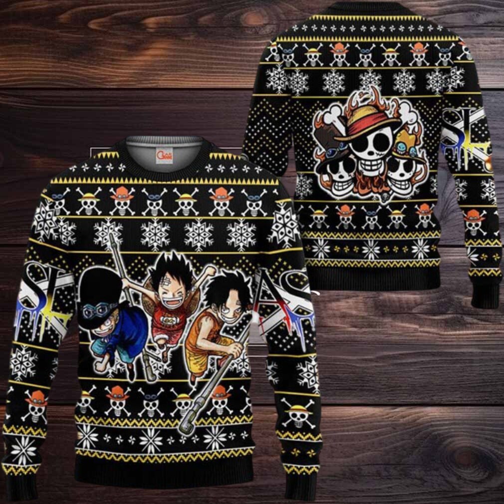 ASL Pirates Anime Xmas Gifts One Piece Ugly Christmas Sweater ASL Pirates Anime Xmas Gifts One Piece Ugly Christmas Sweater