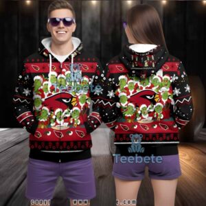 Arizona Cardinals Grinch Gang Ugly 3D Hoodie Youth
