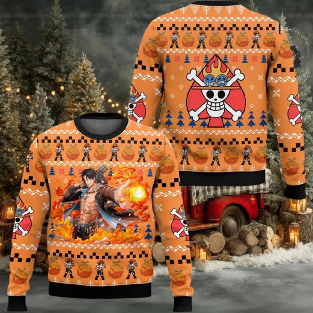 Ace One Piece Ugly Christmas Sweater Unisex T Shirt Ace One Piece Ugly Christmas Sweater Unisex T Shirt