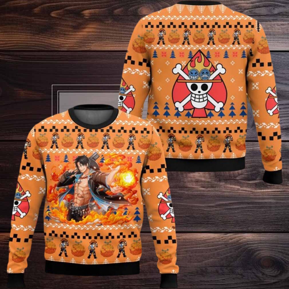 Ace One Piece Ugly Christmas Sweater Unisex T Shirt Ace One Piece Ugly Christmas Sweater Unisex T Shirt