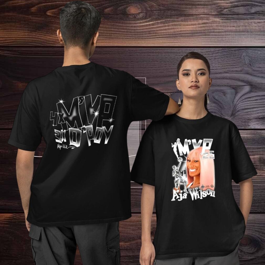 A’ja Wilson MVP 2025 WNBA signature two sided T shirt A’ja Wilson MVP 2025 WNBA signature two sided T shirt