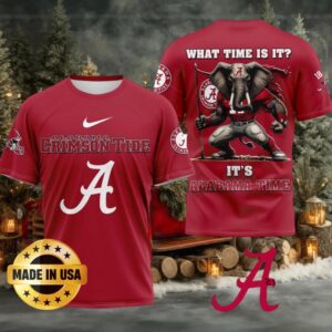 Alabama Crimson Tide Football Fan Tshirt Its Alabama Time Mascot Tee