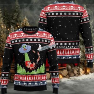 Alien Ufo Kidnaps Santa Claus Ugly Xmas Sweaters Funny Alien Ufo Kidnaps Santa Claus Ugly Xmas Sweaters Funny