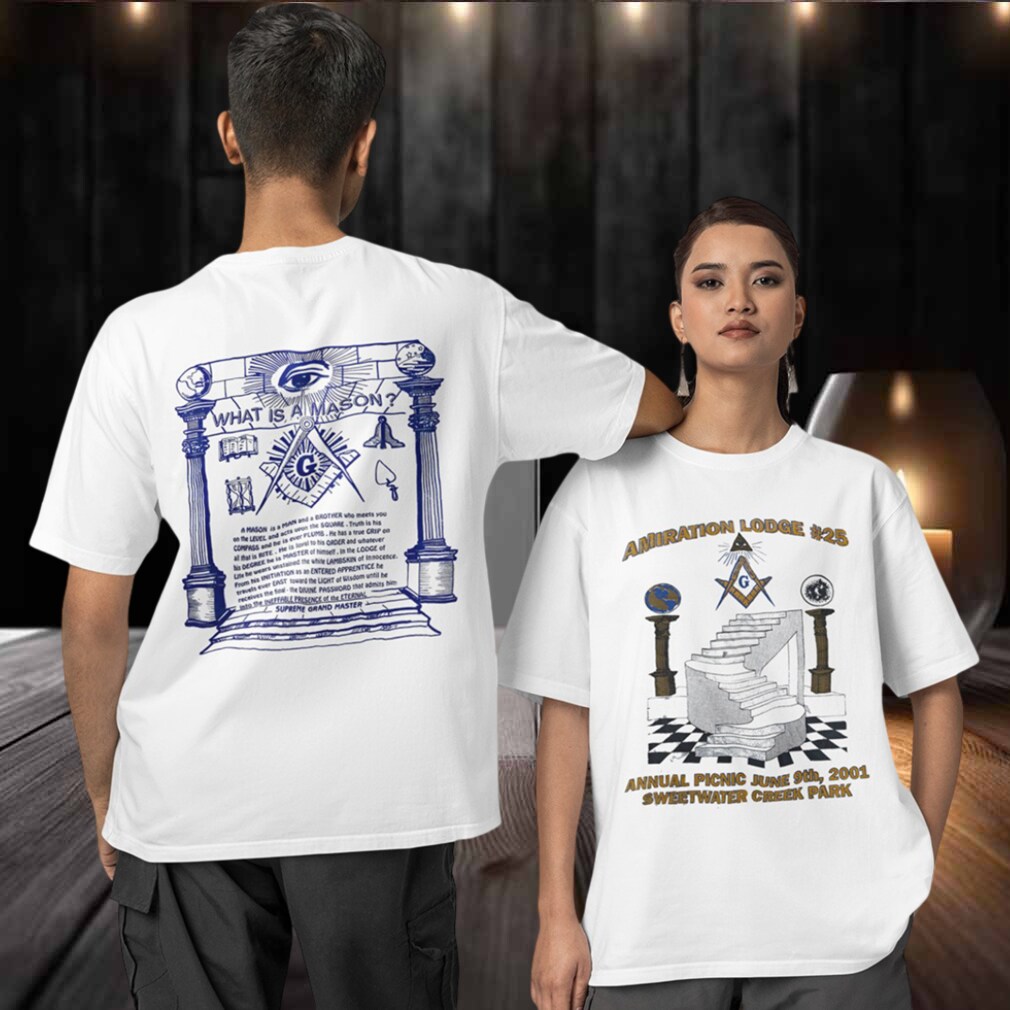 Amiration Lodge 25 annual picnic june 9th 2001 two sided T shirt Amiration Lodge 25 annual picnic june 9th 2001 two sided T shirt