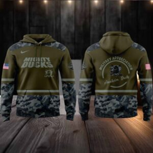 Anaheim Ducks Military Appreciation Night 2025 Honor With Love Hoodie T Shirt