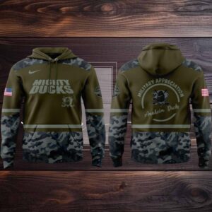 Anaheim Ducks Military Appreciation Night 2025 Honor With Love Hoodie T Shirt