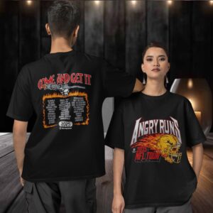 Angry Runs come and get it NFL 2025 Tour Two sided T shirt