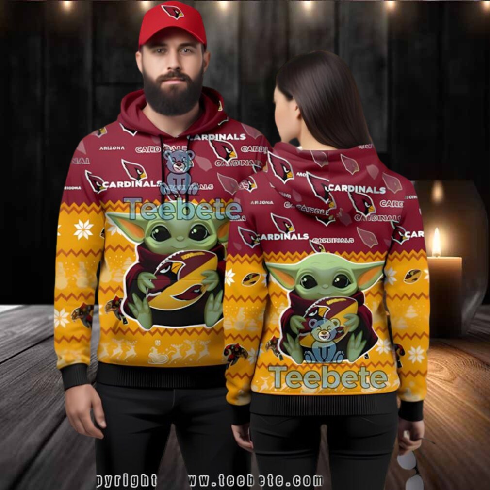 Arizona Cardinals Baby Yoda Football Ugly 3D Hoodie Women Arizona Cardinals Baby Yoda Football Ugly 3D Hoodie Women