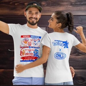 Arena CMLL team hawlucha vs Mexico Pokemon team machamp two sided T shirt