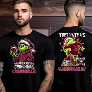 Arizona Cardinals Grinch Merry Christmas Grinchmas 2025 Personalized Football Logo Two Sided Shirt