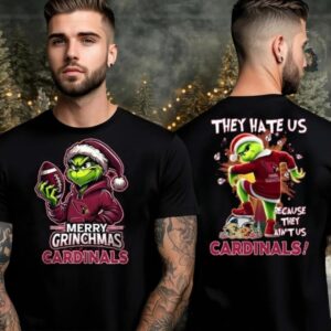 Arizona Cardinals Grinch Merry Christmas Grinchmas 2025 Personalized Football Logo Two Sided Shirt