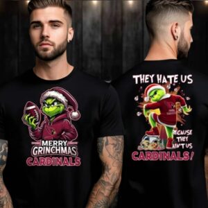 Arizona Cardinals Grinch Merry Christmas Grinchmas 2025 Personalized Football Logo Two Sided Shirt