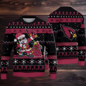 Arizona Cardinals Santa Claus Ugly Christmas Sweater Arizona Cardinals Santa Claus Ugly Christmas Sweater