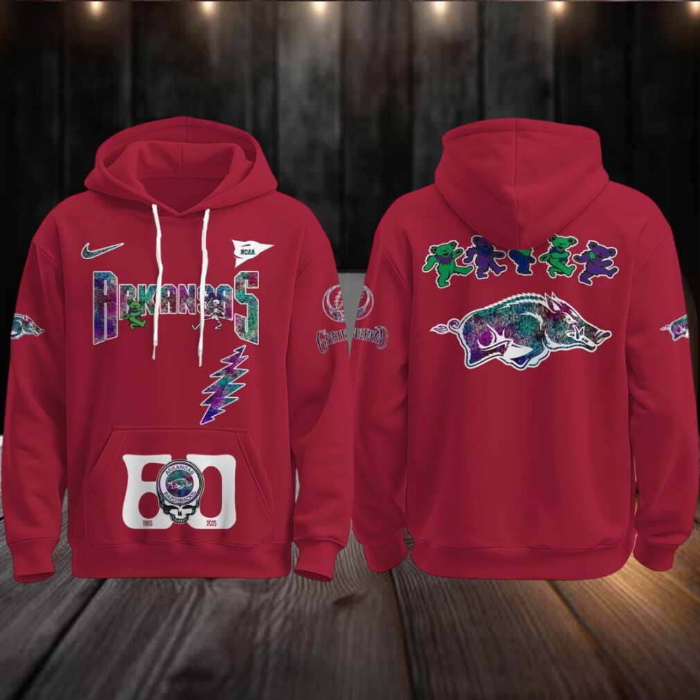 Arkansas Razorbacks Celebrating Grateful Dead 60th Anniversary 2025 Hoodie T Shirt Arkansas Razorbacks Celebrating Grateful Dead 60th Anniversary 2025 Hoodie T Shirt