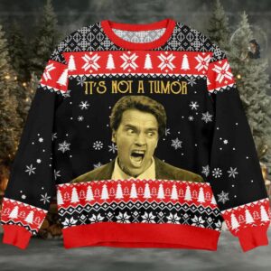 Arnold Schwarzenegger Kindergarten Cop It’s Not A Tumor Ugly Christmas Sweater
