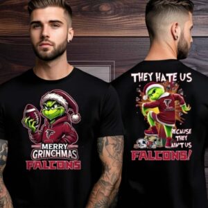 Atlanta Falcons Grinch Merry Christmas Grinchmas 2025 Personalized Football Logo Two Sided Shirt