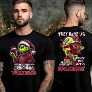 Atlanta Falcons Grinch Merry Christmas Grinchmas 2025 Personalized Football Logo Two Sided Shirt